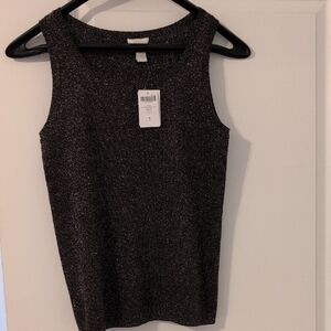 Chico's Sparkling Black Tank Top